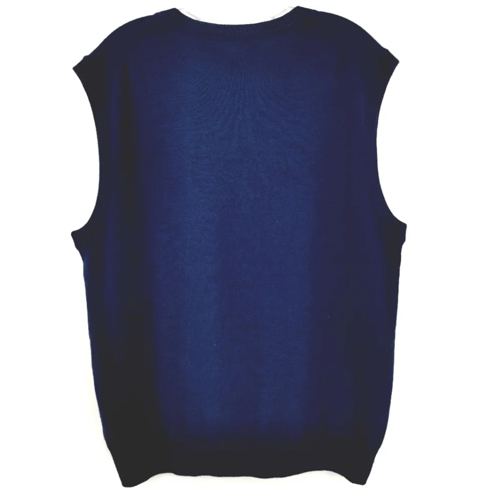 Kenneth Roberts NWT Men's L Blue Italy V-Neck Vest - Picture 4 of 11